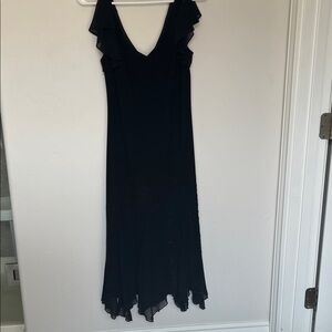 dressbarn Elegant Black Asymmetrical Dress